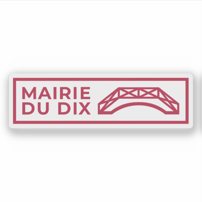 Adesivo Logótipo do 10º distrito de Paris (Frente)