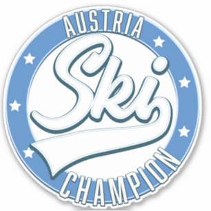 Adesivo logotipo do Campeão de Esqui da Áustria