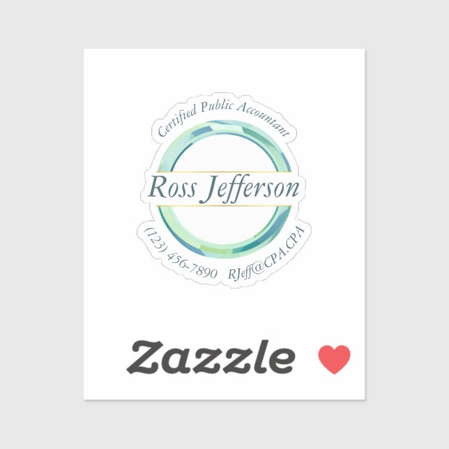 Adesivo Logotipo do círculo azul (Folha)