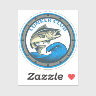Adesivo Logotipo do Clube de Pesca "Lunker Club"