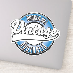 Adesivo Logotipo do estilo vintage Broken Hill australia.