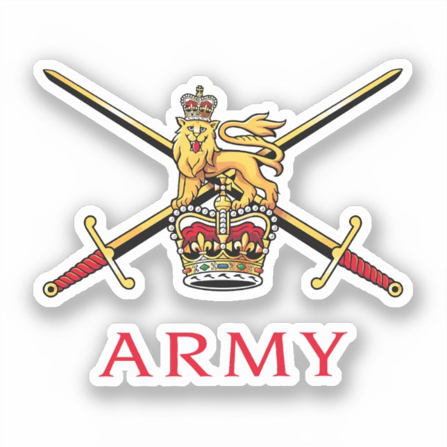 Adesivo Logotipo do Exército Britânico (Frente)