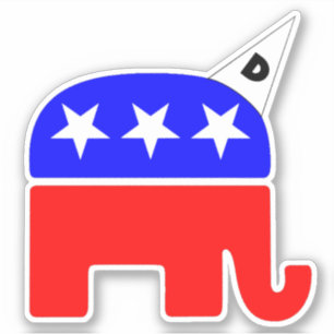Adesivo Logotipo do Partido Republicano Dunce
