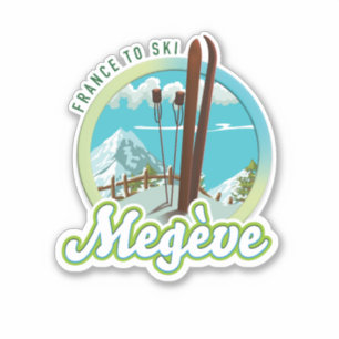 Adesivo Logotipo do ski da França Megève