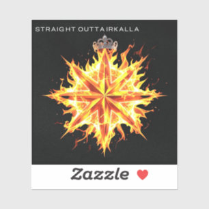 Adesivo Logotipo do Straight Outta Irkalla/Estrela Coroada