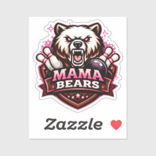 Adesivo Logotipo do Time de Boliche Mama Bears
