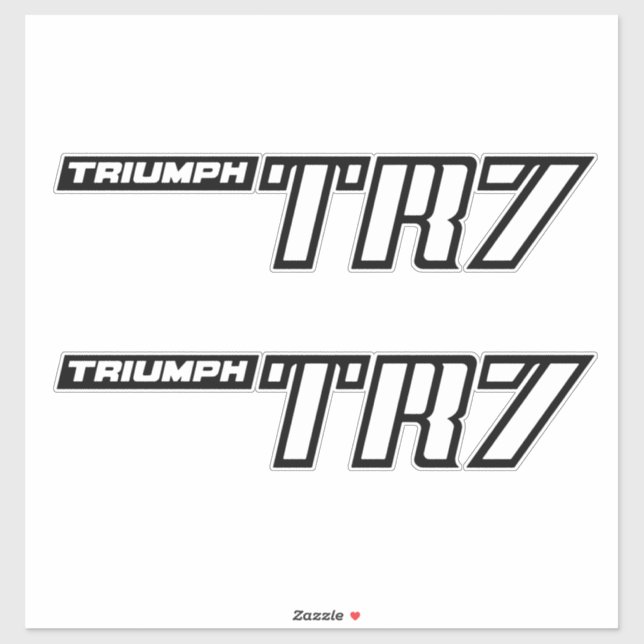 Adesivo Logotipo do Triumph TR7 - Carros Antecipados (Folha)