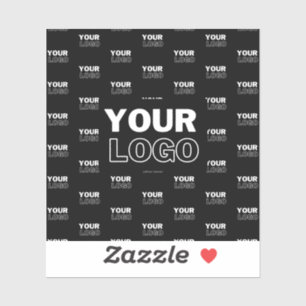 Adesivo Logotipo e fundo Repetição do logotipo   Preto