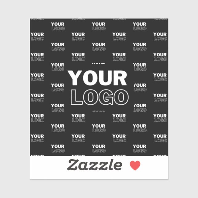 Adesivo Logotipo e fundo Repetição do logotipo | Preto (Folha)