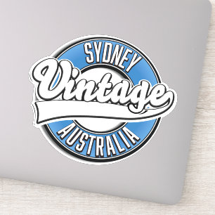 Adesivo logotipo estilo vintage Sydney Austrália
