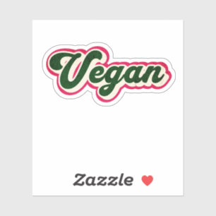 Adesivo Logotipo Gráfico do Vegan retroativo