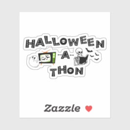 Adesivo Logotipo Halloweenathon com Skele Sticker