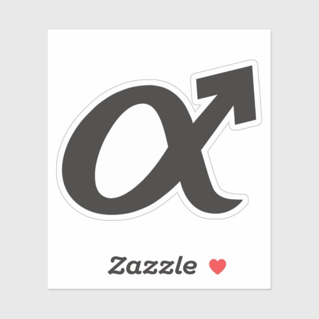 Adesivo Logotipo masculino alfa (Folha)