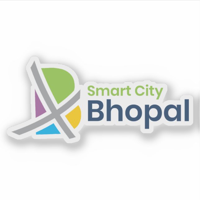 Adesivo Logótipo oficial de Bhopal, Índia (Frente)