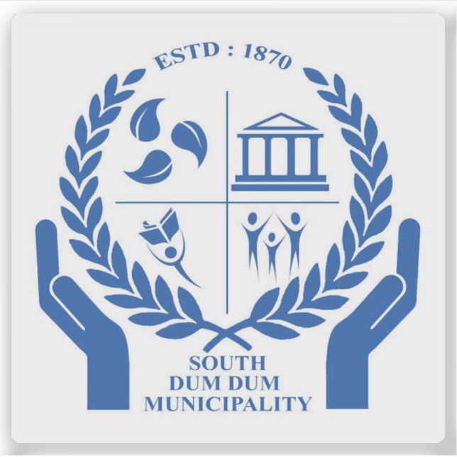 Adesivo Logotipo oficial do South Dum Dum, Índia (Frente)