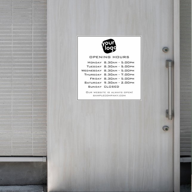 Adesivo Logotipo Personalizável E Horas De Abertura De Neg (Criador carregado)