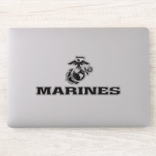 Adesivo Logotipo preto empilhado do USMC