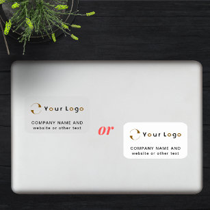 Adesivo Logotipo + retângulo Vinil Laptop da empresa comer