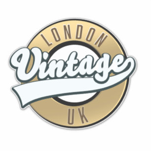 Adesivo Logotipo retrô Londres Vintage UK.