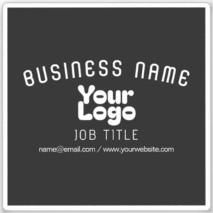 Adesivo Logotipo transparente ou opaco preto retromoderno