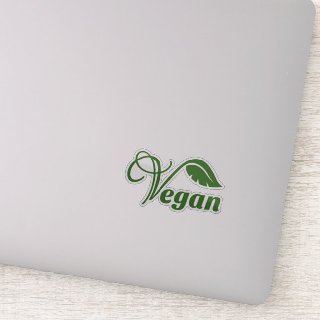 Adesivo Logotipo Vegan Folha (Detalhe)