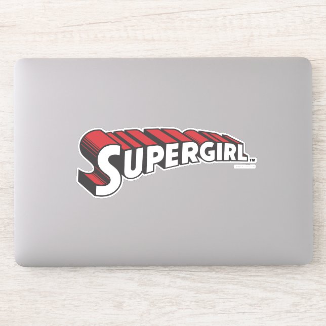 Adesivo Logotipo vermelho e branco de Supergirl (Computador)