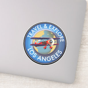 Adesivo logotipo viagem explore Los Angeles