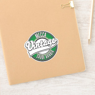 Adesivo logotipo vintage da Arábia Saudita Meca