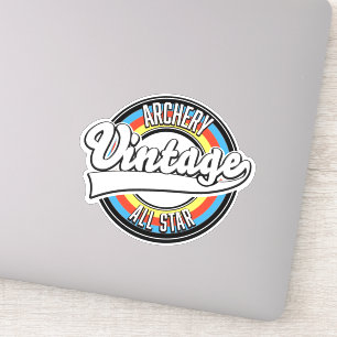 Adesivo Logotipo vintage de todos os astros de tiro com ar