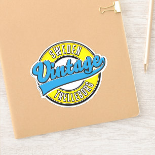 Adesivo logotipo vintage Trelleborg Suécia