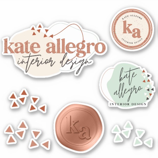 Adesivo Logotipos personalizados da empresa Terracotta & M (Frente)