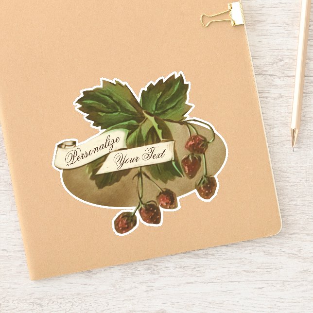 Adesivo Loja Personalizada de Frutas de Morango de Morango (Notebook)