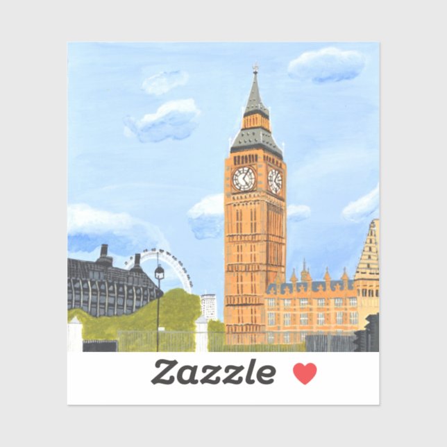 Adesivo London Big Ben Sticker (Folha)