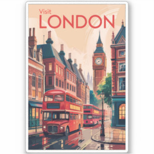 Adesivo London England Viagem Art Vintage