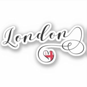 Adesivo London Heart Flag