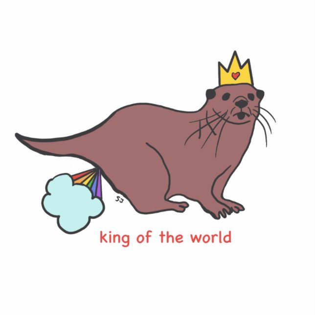 Adesivo Lontra marítima (Frente)