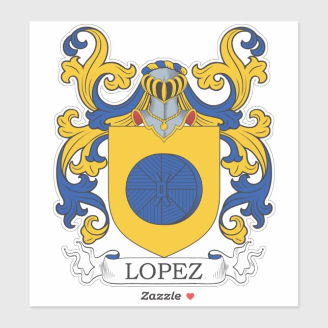 Adesivo Lopez Family Crest (Folha)