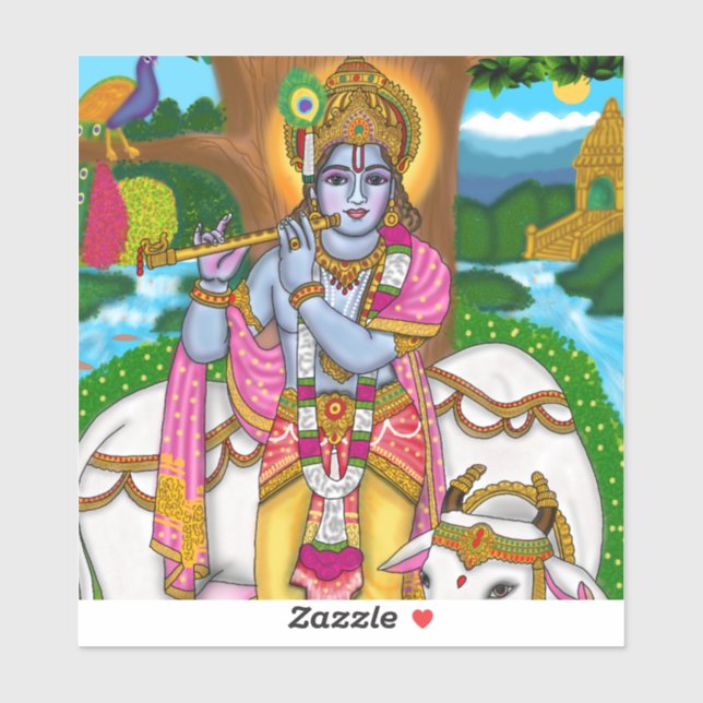 Adesivo Lord Krishna Sticker (Folha)