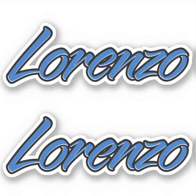 Adesivo Lorenzo Name blue Aufkleber Sticker Stickerset (Frente)