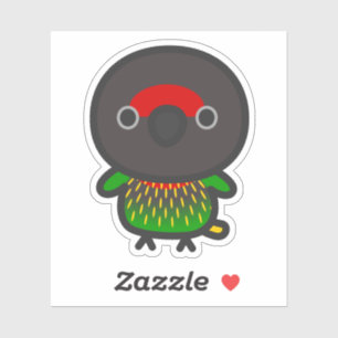 Adesivo Lory de listras amarelas