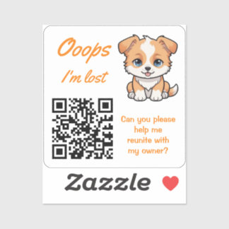 Adesivo Lost Item Return QR Handy Bot