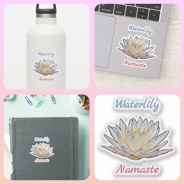 Adesivo Lotus Flower Waterlily Namaste Floral (Criador carregado)