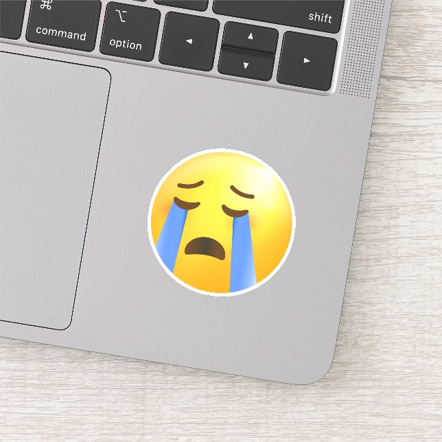Adesivo Loucamente Chorando Face Emoji (Detalhe)