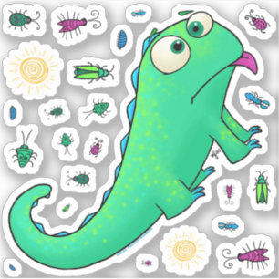 Adesivo Louis, o lagarto, colete