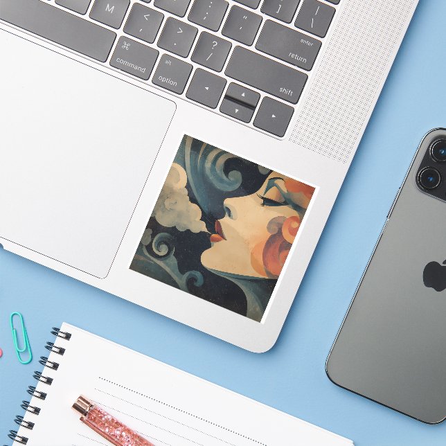 Adesivo Louise sticker (Notebook com iPhone)