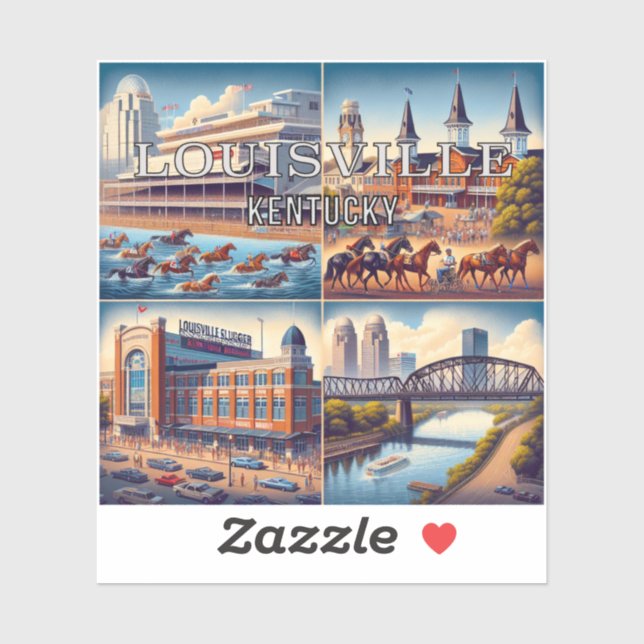 Adesivo Louisville Kentucky 3 Inch Vinyl Sticker (Folha)