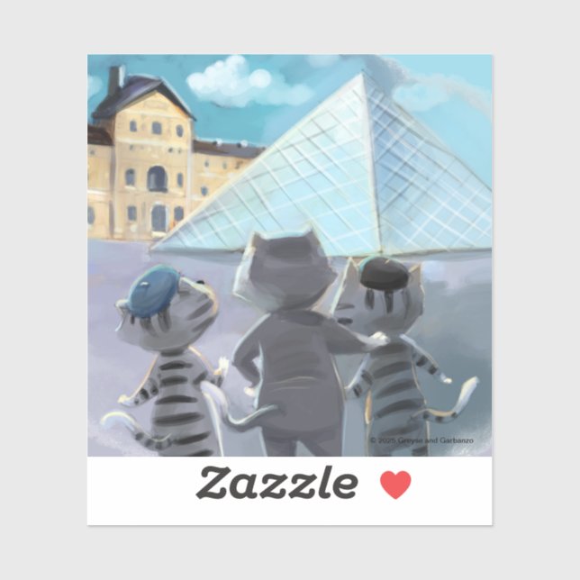 Adesivo Louvre Vinyl Sticker (Várias Dimensões) (Folha)