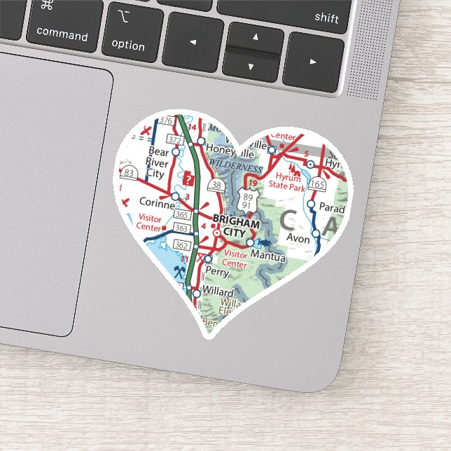 Adesivo Love Brigham City in USA (Detalhe)