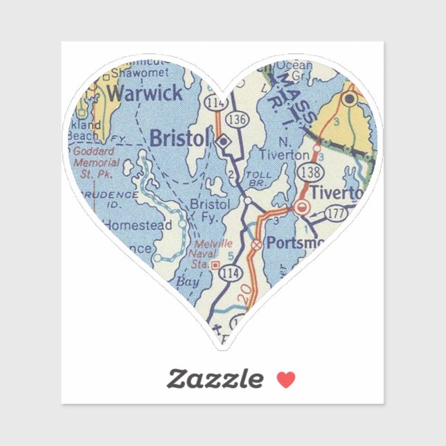 Adesivo Love Bristol RI (Folha)