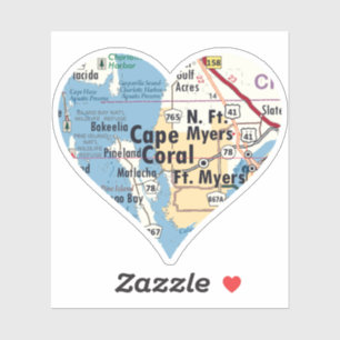 Adesivo Love Cape Coral Florida